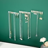 ieftine Depozitare  &amp; Organizare-12 buc suport de depozitare bijuterii montat pe perete, simplu, transparent, pentru cercei, coliere, brățări, organizator, suport de depozitare pentru acasă, cadou de Ziua Îndrăgostiților