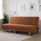 abordables Couverture du canapé Futon-Housse de canapé-lit extensible en tissu imprimé, disponible en 3 tailles différentes, housse de canapé sans accoudoirs, housse de banc élastique, protection décorative pour le Nouvel An, décoration