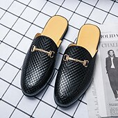 voordelige Mannenschoenen-Mannen Mardi Gras metallic gouden instapschoenen - Stijlvolle instapschoenen met glamoureuze afwerking voor carnaval feesten en modebewuste looks