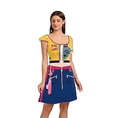 baratos Trajes Femininos-Inspirado em ídolos coreanos Estrela pop Ocasiões Especiais Fantasia fantasia Fantasia de Carnaval Ídolo Virtual for Mulheres Adulto Dia Das Bruxas Carnaval Espetáculo Comic Con Anime Expo