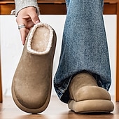 economico Zoccoli e pianelle da uomo-comode scarpe slip-on da uomo foderate in pelliccia: morbide, calde, perfette per ricevimenti di nozze rilassati e riunioni al chiuso