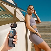 voordelige Actiecamera-4K HD actiecamera met 180° draaibare lens, beeldstabilisatie, 1,9 inch scherm, 2000 mAh batterij, lichtgewicht, ideaal voor vloggen. &amp;reis- en vlogapparatuur: strak design, duurzame constructie,
