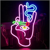 お買い得  装飾ライト-ジェスチャーネオンサイン、壁装飾用、調光可能なUSB電源LEDネオンサイン、屋内リビングルーム、レストラン、パーティー、寝室、バーの壁装飾用