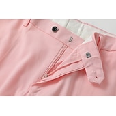  رجالي بليزر + بنطلون رسمي سترة الدعاوى عمل حفلة كوكتيل حفلة الزفاف 2 قطعتين موضة كاجوال الربيع الخريف بوليستر ألوان متناوبة جيب Buttons مريح صدر فردي سترة رياضية رمادي داكن أسود أبيض أحمر غامق