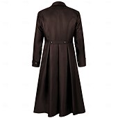 cheap Outerwear-Retro Vintage Punk &amp; Gothic Medieval Coat Tuxedo Tailcoat Long Sleeves Ebenezer Scrooge Vampire Knight Ritter Fancy Dress Men's Steampunk Halloween Performance LARP Ren Faire Adults Coat