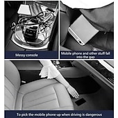 billiga Fordonstjänst-2-pack multifunktionell bilsätesorganisatör i läder, utfyllnadsorganisatör för bilsäten med mugghållare &amp;förvaringsfack/väska – passar framsätet, rymmer telefon, glasögon, nycklar, julklappar till