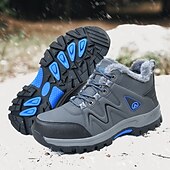 preiswerte Winter- und Schneestiefel-Schwarze Herren-Winterwanderstiefel, wasserdicht und isoliert, ideal für Schnee, Wanderungen und Outdoor-Abenteuer, robustes Schuhwerk für kaltes Wetter und unwegsames Gelände