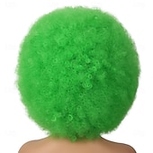  Parrucche Verdi Afro Parrucca Sintetica Verde per Uomini Donne Cosplay Feste Anime