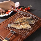 billiga Griller och matlagning utomhus-grillkorg &amp;robust metallspatel för kött, biff, räkor &amp;grönsaker, korrosionsbeständigt grillverktyg för utomhusbruk, perfekt för picknick &amp;camping