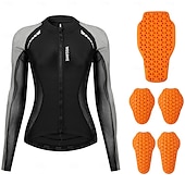 Χαμηλού Κόστους Γυναικεία σετ ρούχων-Γυναικεία Μπουφάν ποδηλασίας Φανέλα ποδηλασίας Ντάουνιλ Τζέρσεϋ Μακρυμάνικο Ποδηλασία Βουνού Ποδηλασία Δρόμου Καλοκαίρι Άνοιξη Μαύρο / Πορτοκαλί Υακινθί+Γκρίζο Συμπαγές Χρώμα Ποδήλατο