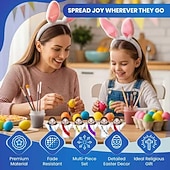  50/100 Stück kleine Jesusfiguren, Mini-Jesusfiguren, Ostergeschenk, winzige Statuen zum Befüllen von Ostereiern, religiöse Geschenke, Partys, Taufgeschenke, mehrfarbige Miniaturdekorationen, Versteckspielfiguren