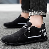 economico Scarpe Casual Slip-On-scarpe slip-on beige da uomo con tomaia morbida: comode scarpe da tutti i giorni per un abbigliamento casual e un comfort che dura tutto il giorno