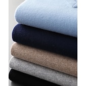 Χαμηλού Κόστους Ανδρικό μάλλινο πουλόβερ-Ανδρικό γιλέκο από κασμίρ υψηλής ποιότητας με λαιμόκοψη V από καθαρό μαλλί, κλασικό πλεκτό πουλόβερ, απαλό, ζεστό, αναπνεύσιμο