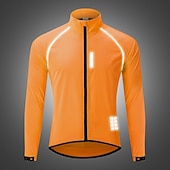 cheap Men's Jackets &amp; Gilets-WOSAWE Men's Windbreaker Cycling Jersey Cycling Jacket High Visibility Waterproof Windproof Cycling Bike Jacket Windbreaker Mountain Bike MTB Road Bike Cycling City Bike Cycling Navy Green Black Bike