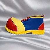 preiswerte Männer Schuhe-Männer Mardi Gras Echtes Leder Clownschuhe Bunte Übergroße Zehen Karnevalsstiefel Strapazierfähige Schnürschuhe für Paraden Festivals und Zirkusaufführungen
