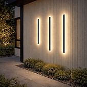 preiswerte Indoor-Wandleuchten-Ultradünne Up- und Down-LED-Wandleuchten, Einzelinstallation von zwei schwarzen LED-Wandleuchten, moderne Wandleuchte, Innenwandleuchte, Wanddekoration, AC110 V, AC220