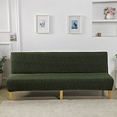 abordables Couverture du canapé Futon-Housse de canapé-lit extensible en tissu imprimé, disponible en 3 tailles différentes, housse de canapé sans accoudoirs, housse de banc élastique, protection décorative pour le Nouvel An, décoration