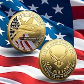 お買い得  アメリカ合衆国250周年-アメリカ空軍記念コイン - アメリカ合衆国250周年金属チャレンジコイン、鉄アートコレクティブル軍バッジ、退役軍人や航空士への愛国的な記念品ギフトセミクインセンテニアル
