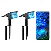 cheap Landscape Lights-Solar Color Changing Spot Lights Outdoor, Waterproof Solar Lights, Multicolor RGB Landscape Spotlight for Garden Yard Driveway Lawn Patio Pathway Christmas Decorations