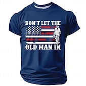 economico Magliette divertenti da uomo-Per uomo Vecchio Uomo Gergo divertente Maglietta Manica Corta maglietta Stampa 3D Girocollo Camicia Moda Quotidiano Quotidiano Streetwear Blu Nero Rosso Estate Primavera Abbigliamento S M L XL XXL