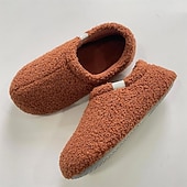 baratos Chinelos para casa-Pantufas de pelúcia macias com calcanhar totalmente fechado, antiderrapantes e silenciosas, para uso doméstico, para homens, mulheres e casais.