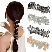 זול מתנות-4 יחידות קשרי שיער ספירליים עשויים פנינים מלאכותיות עם רצועת טלפון, כלי צמה בסגנון יפני ליצירת קוקו גבוה, קשר שיער ספירלי מעוטר פנינים לבני נוער ומבוגרים