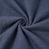 preiswerte Baumwoll-Leinen T-Shirts-Herren T-Shirt T-Shirt aus 100 % Baumwolle Kurze Ärmel Rundhalsausschnitt Sommer Frühling &amp; Herbst Einfach Texture Mode Designer Basic Klassicher Stil Lässig Urlaub Straße Blau Schwarz Weiß Top