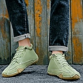 economico Stivaletti alla caviglia-stivali da uomo in similpelle verde fatti a mano: design unico e resistente con vestibilità comoda, ideali per l'uso casual, all'aperto e quotidiano