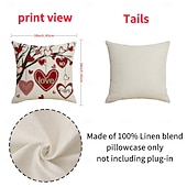 olcso Dobjon párnákat, betéteket és fedeleket-Valentin-napi piros szív alakú párnahuzat, vászon betűmintás párna, romantikus hangulatú dekoráció kanapéra, otthoni díszpárna nappaliba