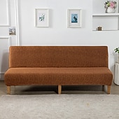 abordables Couverture du canapé Futon-Housse de canapé-lit extensible en tissu imprimé, disponible en 3 tailles différentes, housse de canapé sans accoudoirs, housse de banc élastique, protection décorative pour le Nouvel An, décoration
