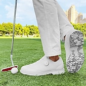 voordelige Heren Golf Schoenen-Heren golfschoenen – comfortabel wit en bordeauxrood design voor optimale prestaties en stijl op de golfbaan.