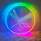 abordables 123496-Lumières néon colorées, salle d'e-sport, salle de jeux, appliques murales décoratives RGB, suspensions, télécommande USB