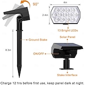 cheap Landscape Lights-Solar Color Changing Spot Lights Outdoor, Waterproof Solar Lights, Multicolor RGB Landscape Spotlight for Garden Yard Driveway Lawn Patio Pathway Christmas Decorations
