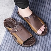 お買い得  メンズ・スリッパ＆フィットフロップ-メンズブラウンアウトドアサンダル - 快適で耐久性があり、調節可能なストラップ付き。ハイキング、トレッキング、カジュアルなアウトドアウェアに最適です。