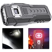 tanie Latarki-Latarka COB LED o dużej jasności z akumulatorem 1200 mAh, magnetycznym powerbankiem, cyfrowym wyświetlaczem poziomu naładowania baterii, oświetleniem wielotrybowym z klipsem, konstrukcją ABS do