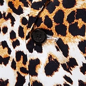 Χαμηλού Κόστους Ανδρικά Κλασικά Σακάκια-Ανδρικά Μπλέιζερ Causal Πάρτι Επίδοση Τσέπη Των ζώων Τολμηρός Όλες οι εποχές POLY Λεοπάρ Τσέπη Leopard Εκτύπωση Μοντέρνα Μονόπετο Ενός Κουμπιού Χρωματιστή ζακέτα Λευκό Κίτρινο