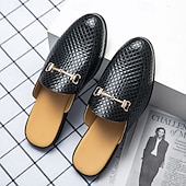 voordelige Mannenschoenen-Mannen Mardi Gras metallic gouden instapschoenen - Stijlvolle instapschoenen met glamoureuze afwerking voor carnaval feesten en modebewuste looks