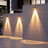 preiswerte Außenwandleuchten-2/4 Stück Solar-Außenwandleuchten, helle, wasserdichte Leuchten für Terrasse, Hof, Straße, Veranda, Zaun, Garage, Garten – perfekte Dekoration