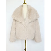 preiswerte Pelzschals-Kunstpelz-Umhänge Damenumhang Elegant Langarm Kunstpelz Hochzeit Schals Mit Unifarbe Für Party Herbst