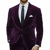 Χαμηλού Κόστους Γιορτή διακοπών-Ανδρικά Σμόκιν Κοστούμια για πάρτι Causal Ρουμπίνι Βυσσινί Φθινόπωρο &amp; Χειμώνας Εφαρμογή Πέτο με Μύτες Πάρτι Καθημερινό Μονόχρωμο Κατά παραγγελία εφαρμογή Σετ 2 τεμαχίων Μονόπετο Ενός Κουμπιού