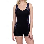 abordables Rash Guards de Una Pieza-Mujer Camiseta Protección Solar Surf Traje de baño Trajes de baño Bloqueo de color Protección UV Elástico Sin Mangas Bañadores Surf Playa Vocación Verano