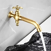 Недорогие Смесители для раковины в ванной-Ванная раковина кран - Вращающийся Хром Монтаж на стену Одной ручкой одно отверстиеBath Taps