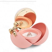 זול ירד ל-30 $-קופסת טבעות פרחי ורדים אלגנטית, מיכל בצורת כדור להצעות אירוסין, חתונות ואירועים מיוחדים