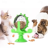 abordables Cuencos y Comederos-Juguete para gatos, dispensador de comida con base de ventosa y orificio de fuga, utilizado para juguetes interactivos para gatos y gatitos en interiores.