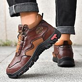 tanie Buty trekingowe-Męskie buty trekkingowe na co dzień – wytrzymałe, sznurowane, wygodne i oddychające, idealne na przygody na świeżym powietrzu, wędrówki i do noszenia na co dzień
