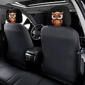 זול כיסויי בד-2 יחידות כיסויי משענות ראש לרכב עם הדפסה מצוירת של חיות חמודות, ללא מילוי, אביזרי פנים לרכב, כיסויי משענות ראש אוניברסליים לרכב, קישוטי פנים לרכב, מתאים לשימוש בכל מזג אוויר ללא מילוי