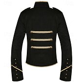 economico Cime-Retrò Vintage Rococò Cappotto Mascherata Giacca da circo Lunghe Principe Aristocratico Costume Per uomo Carnevale Mascherata Evento / Festa Adulti Cappotto Autunno &amp; Inverno