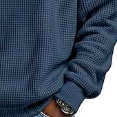 economico Felpe di base-Per uomo Felpa con cappuccio Maglia Velluto a coste Maglione Felpa con cappuccio abbottonata Aalbicocca Nero Bianco Verde chiaro Vino Girocollo Colletto Mao Semplice Testurizzato Casuale Quotidiano