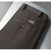 billiga Klädbyxor-Herr Långbyxor Manchesterbyxor Casual byxor Klänning Byxor Fleecefodrad Solid färg Utomhus Fullängd Dagligen Formell Grundläggande Klassisk Blå 다크 카키 Hög midja Microelastisk