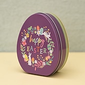 cheap Easter-1pc Easter Bunny Egg Shape Tin Box, Kids Gift Candy Container, Cute Metal Treat Case, Holiday Party Favor, Easter Basket Stuffer Storage Box